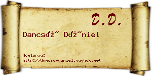Dancsó Dániel névjegykártya
